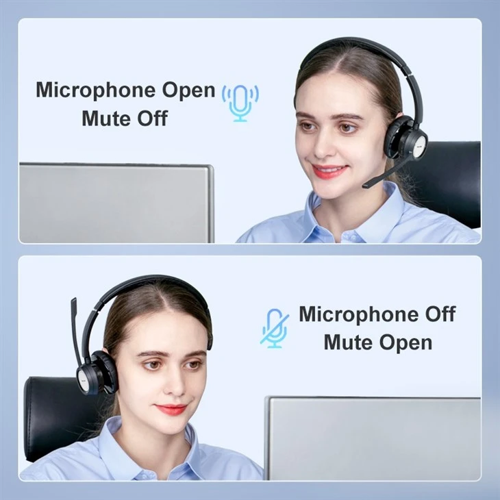 Noise Canceling Bluetooth Headset With Charging Base Noise Canceling Bluetooth Headset With Charging Base