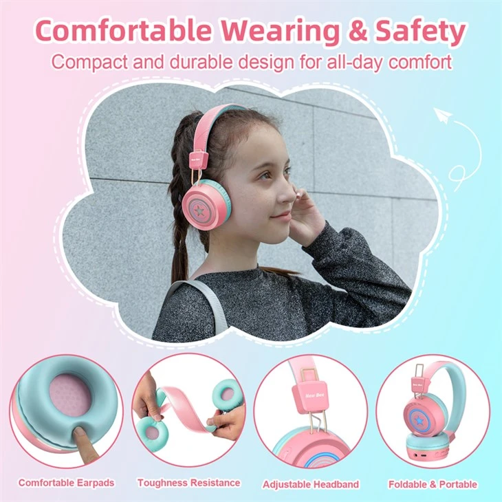 RGB Wireless Children Headphone for School RGB Wireless Children Headphone for School