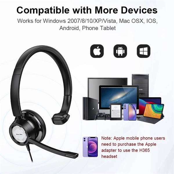 Single Ear Wired Headset With Mic For Laptop Single Ear Wired Headset With Mic For Laptop
