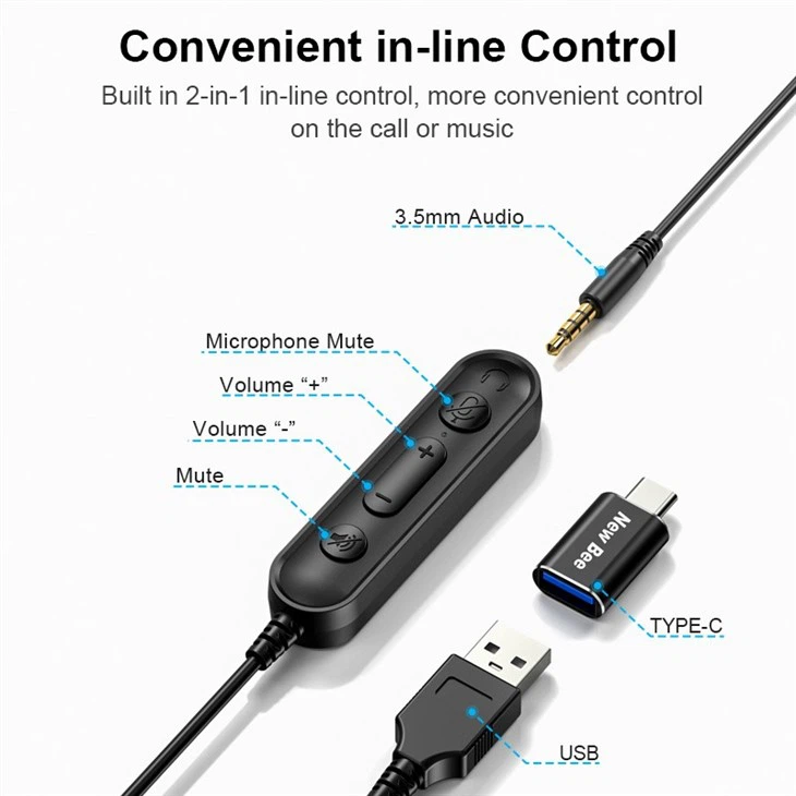 headset wired with mic