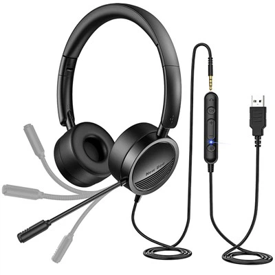 Kulak Üstü USB Kablolu Ofis Bilgisayar Kulaklığı